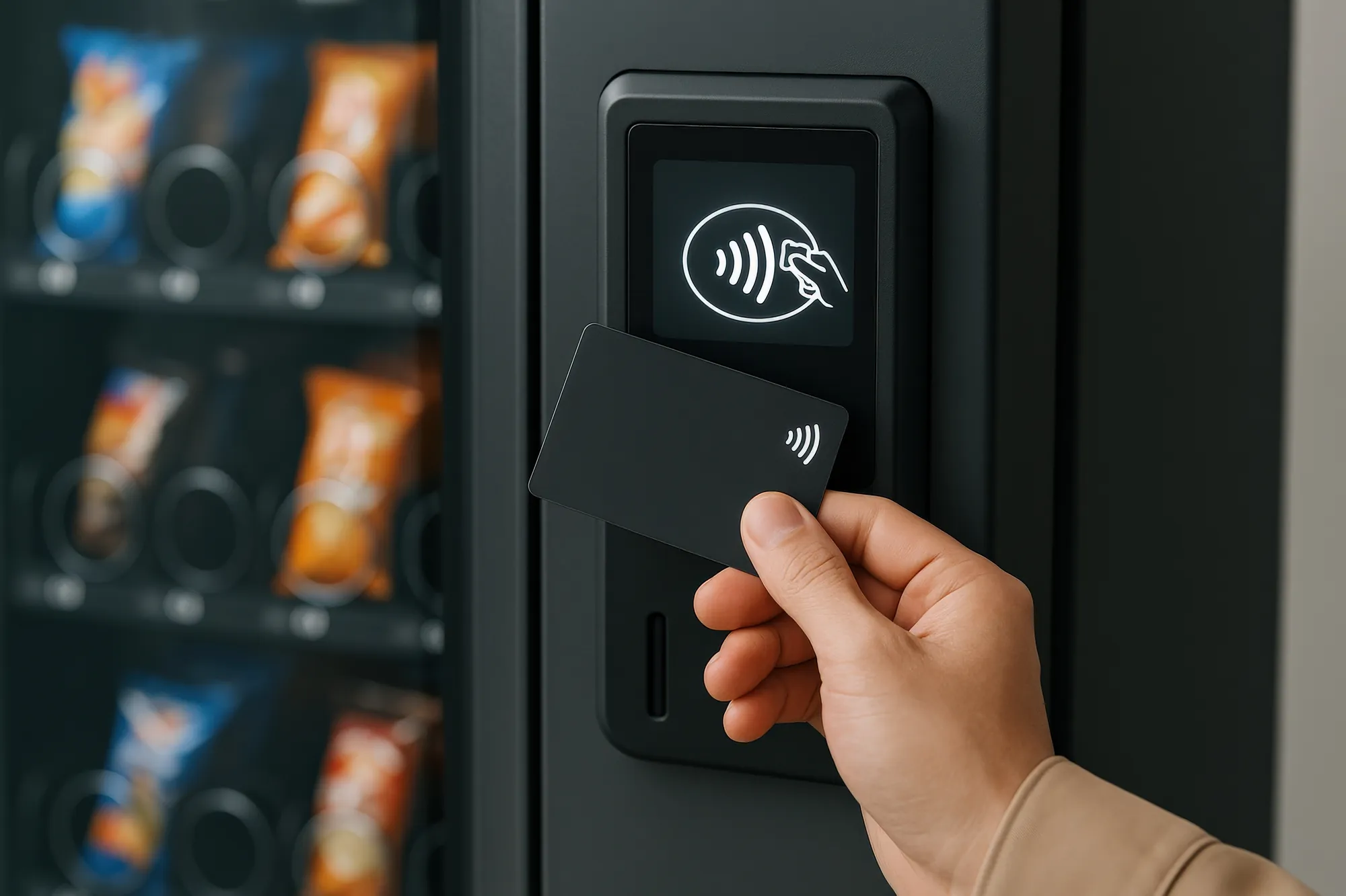 Cashless vending reader and sales analytics dashboard